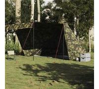 Tente familiale tipi 6 personnes camouflage imperméable Noir