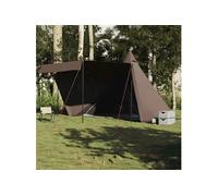 Tente familiale tipi 6 personnes marron imperméable