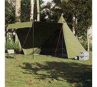 Tente familiale tipi 6 personnes vert olive imperméable Noir