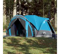 vidaXL Tente familiale Tipi pour 8 personnes gris et orange imperméable 94739
