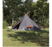 Tente familiale Tipi grise et orange pour 12 personnes, imperméable