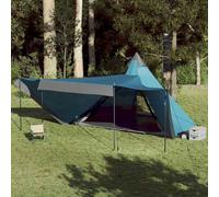 Tente familiale tipi pour 6 personnes, gris et orange, imperméable