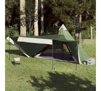 Tente familiale tipi pour 6 personnes, gris et orange, imperméable