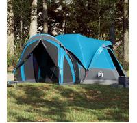 Tente familiale tipi - vidaXL - 8 personnes - Bleu - Imperméable - 490x459x170/196 cm - 2 chambres - 2 portes