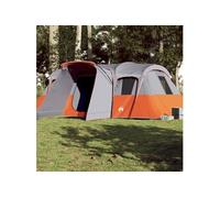 vidaXL Tente familiale Tunnel 16 personnes imperméable gris