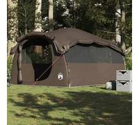 vidaXL Tente familiale tunnel 6 personnes marron imperméable, tente, tente de jardin, abri extérieur, tente de camping, abri
