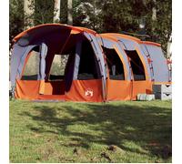 vidaXL Tente familiale Tunnel 8 personnes Gris imperméable