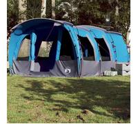Tente familiale tunnel - vidaXL - 8 personnes - Imperméable - 430x314x178/183 cm - Bleu - 3 chambres - 7 fenêtres