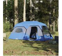 vidaXL Tente familiale 9 personnes Imperméable Système de dégagement rapide Bleu