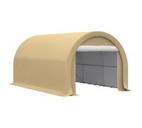 Tente garage carport dim. 5L x 3l x 2,4H m acier galvanisé robuste PE haute densité 190 g/m² imperméable anti-UV beige Beige