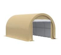 Tente garage carport dim. 5L x 3l x 2,4H m acier galvanisé robuste PE haute densité 190 g/m² imperméable anti-UV beige Beige