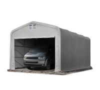 Tente garage - Non spécifié - 5x8 m - PVC 850 - Porte 4,1x2,5 m - Gris