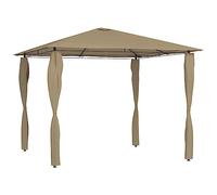 Tente gazebo pour patio d'extérieur avec couvertures postales, 3 x 3 x 2,6 m, toile taupe, tissu 160 g/m², cadre en acier, abri pop-up pour jardin, cour, fêtes, facile à assembler