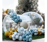 Tente gonflable à bulles avec tunnel d'entrée et souffleur d'air pour le camping en plein air, l'observation des étoiles et l'observation de paysages