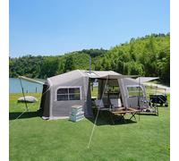 Tente Gonflable extérieure, Cadeau d'anniversaire, Tente Gonflable for 4 à 6 Personnes, étanche, 2 Chambres, idéale for Le Camping, Les Festivals, Les Week-Ends