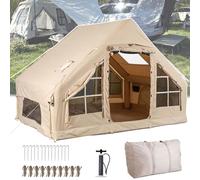 Tente Gonflable for Toutes Les Saisons,Installation Facile,Double Porte de Tente,écran de Ventilation, avec Pompe à air Manuelle et Sac de Rangement,for Le Camping et Les fêtes