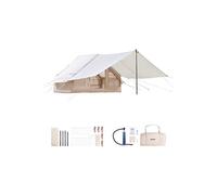 Tente Gonflable Glamping 3x2x2m Pour 3-5 Personnes Avec Pompe à Main Et Auvent
