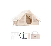 Tente Gonflable Glamping 3x2x2m Pour 3-5 Personnes Avec Pompe à Main Oxford 300D