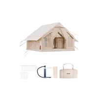 Tente Gonflable Glamping 3x3x2,3m Pour 4-6 Personnes Avec Pompe à Main Oxford 300D