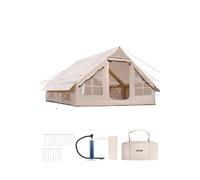 Tente Gonflable Glamping 4x3x2m Pour 5-8 Personnes Avec Pompe à Main Oxford 300D