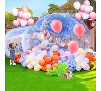 Tente gonflable transparente à bulles avec souffleur d'air et tunnel pour événements et activités en plein air