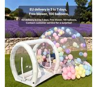 Tente gonflable transparente en forme de bulle, installation rapide, avec souffleur, pour le camping en plein air, les fêtes et les décorations de vacances. Bubble House