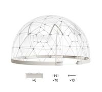 Tente igloo dôme transparente - DUOKU - GB-DOME-9.5 - 2,9 x 1,7 m - Vue 360° - 2-4 personnes