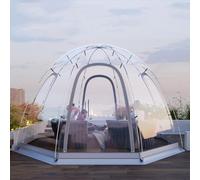 Tente Igloo instantanée, Tente Bulle Pop-up, 2 Portes zippées et 2 fenêtres, Capsule résistante aux intempéries et au Froid, Grand abri de Camping pour 8 à 10 Personnes (Gris)