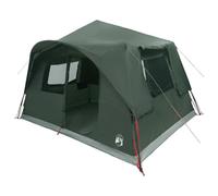 Tente instantanée 10 personnes vert militaire polyester acier 365 x 280 x 200 cm