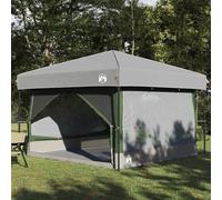 vidaXL Tente de camping 300 x 300 x 250 cm Polyester 185T PU Vert et gris