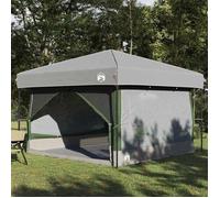 Tente intérieure de camping - vidaXL - 300x300x250 cm - Vert et gris - Polyester 185T avec revêtement PU - Imperméable