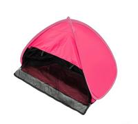 Tente légère pour la plage, offrant une protection solaire et des capacités coupe-vent avec support de téléphone (avec rideau en vinyle rouge carmin)