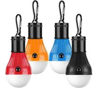 Tente lumières avec des clips de mousqueton - 4 pcs tente étanche LED Lampe de crampeuse en camping portable Lanterne for le camping, la randonnée, la pêche, la chasse