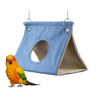Tente Oiseaux -18x14x14cm Tente pour Oiseaux,Hamac pour Perroquet,Tente Triangle pour Oiseaux,Triangle Tente en Flanelle De Coton,Nid D'oiseau Perroquet,Cadeau pour Les Amoureux des Oiseaux,Blue