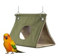 Tente Oiseaux -18x14x14cm Tente pour Oiseaux,Hamac pour Perroquet,Tente Triangle pour Oiseaux,Triangle Tente en Flanelle De Coton,Nid D'oiseau Perroquet,Cadeau pour Les Amoureux des Oiseaux,Green