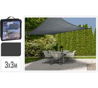 Tente Ombrage 3X3M Couleur Gris Foncé Mobilier D'Extérieur