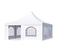 TOOLPORT PRO Tente pagode 5x5 m, bâche PVC, blanc - (1064)