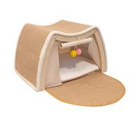 Tente Panier pour Chat Maison avec Planche à Griffer en Sisal