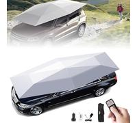 Tente Parapluie de Voiture entièrement Automatique, Parasol Pliant Portable pour abri d'auto, Isolation Thermique extérieure, Protection Solaire sur Le Toit avec télécommande,5.2*2.3m-Silver