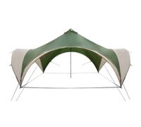 Tente Party verte 500 x 500 x 350 cm polyester et acier | Imperméable, avec fermeture éclair, pliable, 8 cordes et 12 piquets, pour événements extérieurs