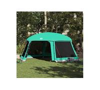 Tente piscine toit amovible parois maille vert d eau 618x532 cm
