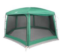 Tente piscine toit amovible parois maille vert d eau 670x590 cm