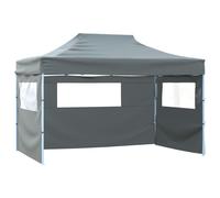 Tente Pliable avec 3 Parois 3x4,5 m Bleu Tonnelle de Jardin Chapiteau vidaXL