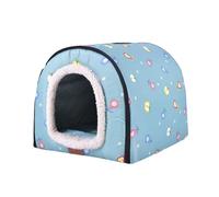 Tente pliable pour animaux de compagnie - Lit souple pour petits chiens et niche - Niche pour chien de dessin animé - Maison pliable anti-rayures pour chats d'intérieur