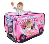Tente Pliable pour Enfants Camion de crème glacée Respirant Haute densité Tente de Jeu 44x30x28 Maison Jeu Portable pour Filles et garçons Chariot à Desserts