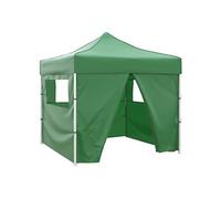 Tente pliable verte 3 x 3 m avec 4 parois