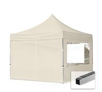 TOOLPORT Tonnelle pliante 3x3m Polyester haute qualité 700 crème - 59004
