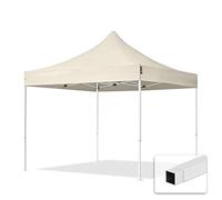 Tente Pliante 3x3 m sans Bâches de Côté Economy 700N Housse Barnum Chapiteau Pliant Tonnelle Beige