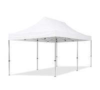 Tente Pliante 3x3 m sans Toiles latérales Aluminium Barnum Chapiteau Pliant Tonnelle Stand Paddock Réception Abri Blanc