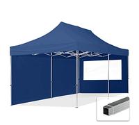 TOOLPORT Tente Pliante 3x6 m - 2 côtés Aluminium Barnum Chapiteau Pliant Tonnelle Stand Paddock Réception Abri PES300 Bleu